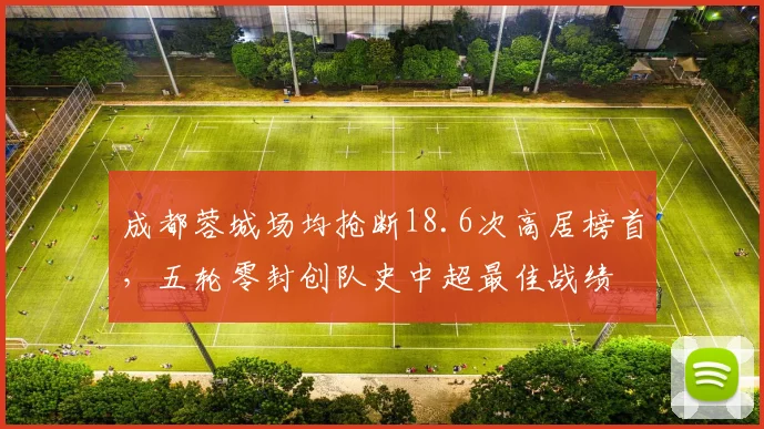 成都蓉城场均抢断18.6次高居榜首,五轮零封创队史中超最佳战绩
